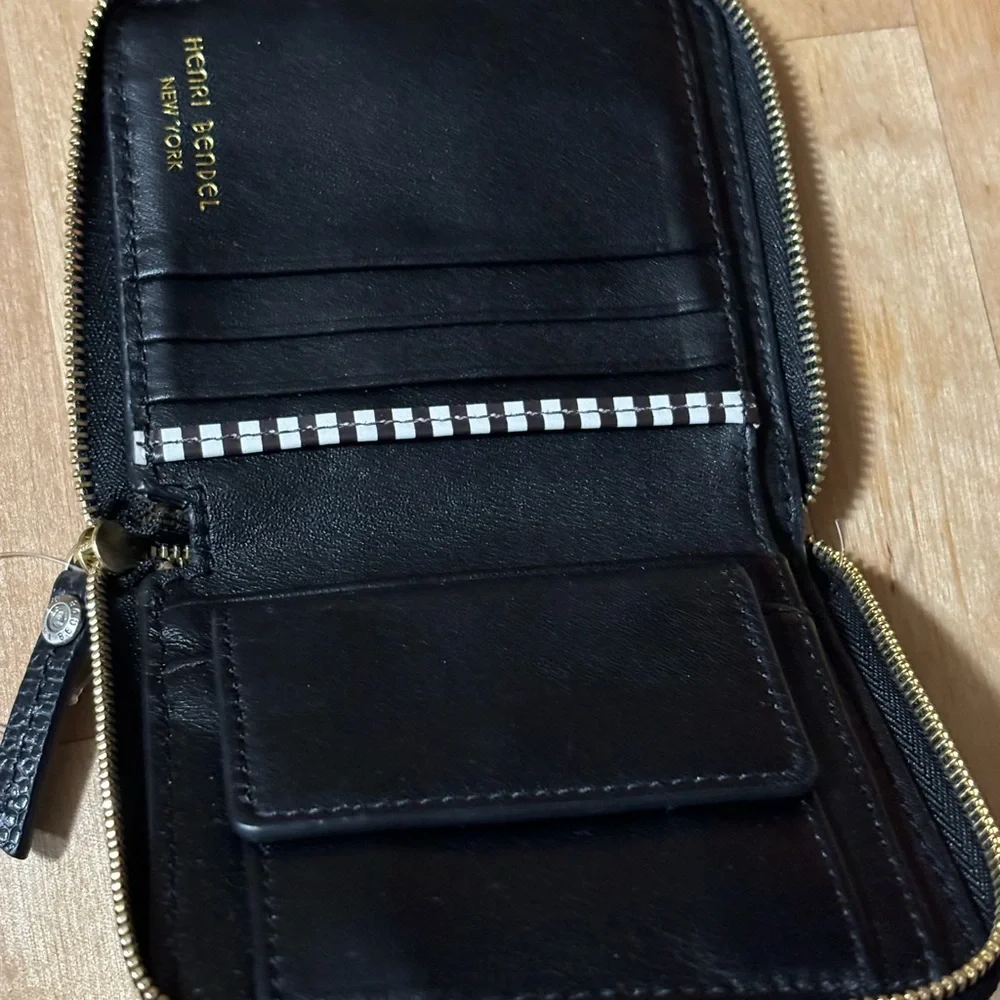 Henri Bendel  animal Print Leather Cowhide Wallet. Carlyle mini haircalf